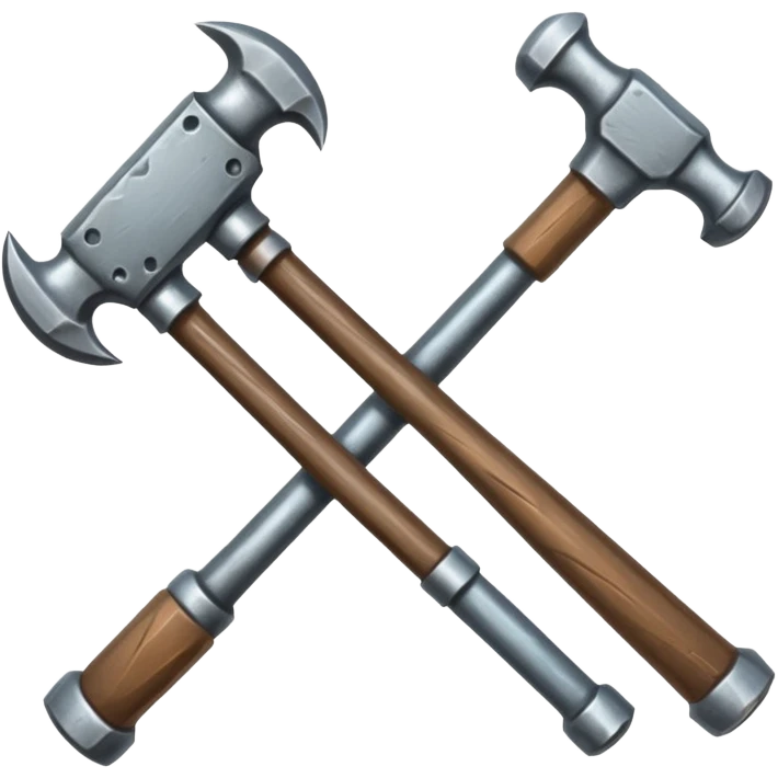 croisement de 2 marteaux emoji