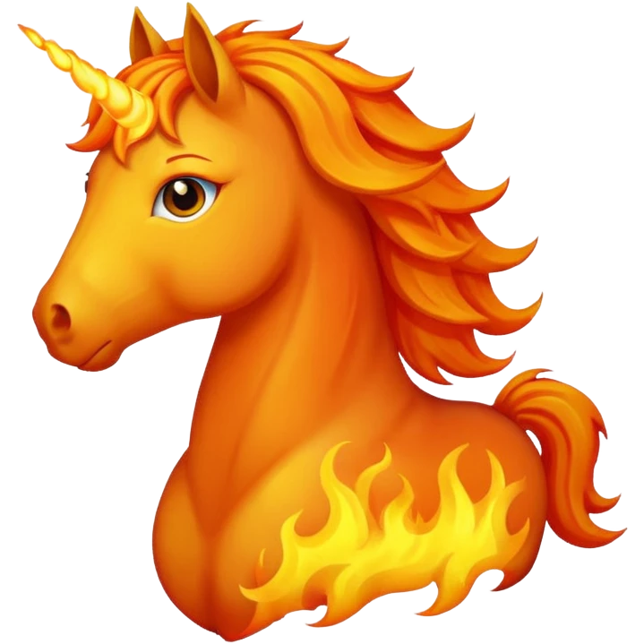fiery horse emoji