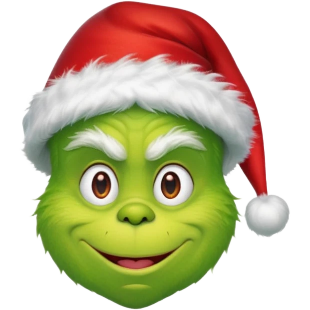 The grinch with santa hat emoji