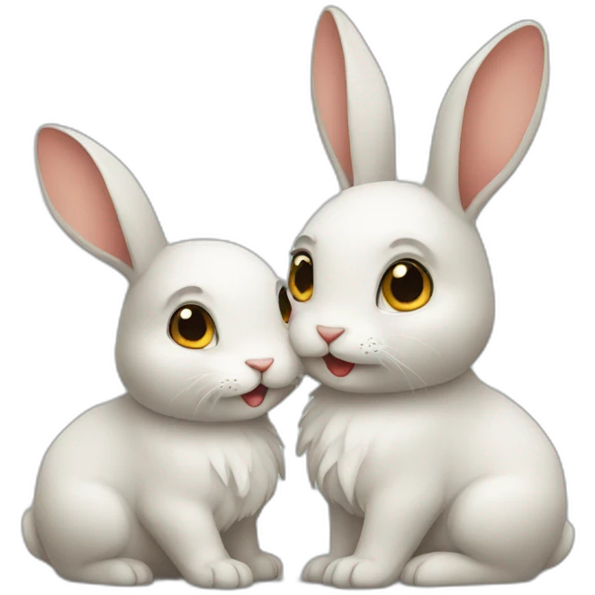 two rabbit emoji