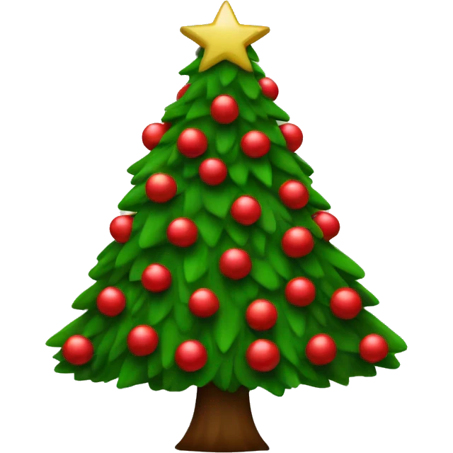 Tannenbaum mit roten Kugeln  emoji