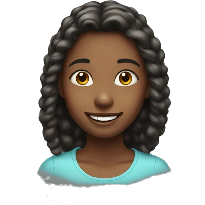 cheerful girl portrait emoji