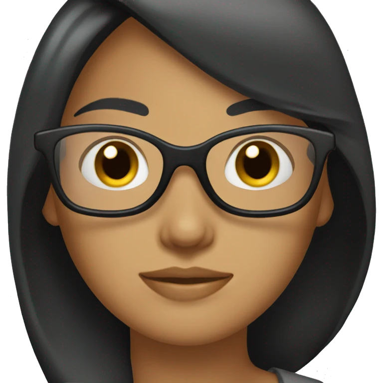 I want an emoji of mine. I'm a woman, I have small dark eyes, long black hair and I wear sunglasses. emoji