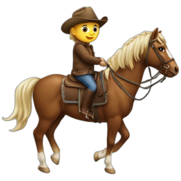 Bébé sur cheval emoji