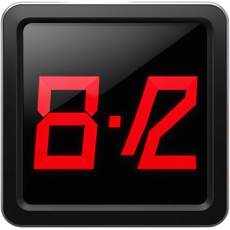 The number 7:42 on a digital clock emoji