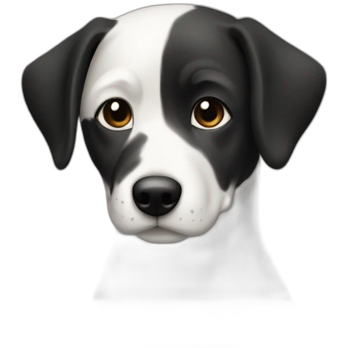 Chien de race shitsu noir et blanc emoji