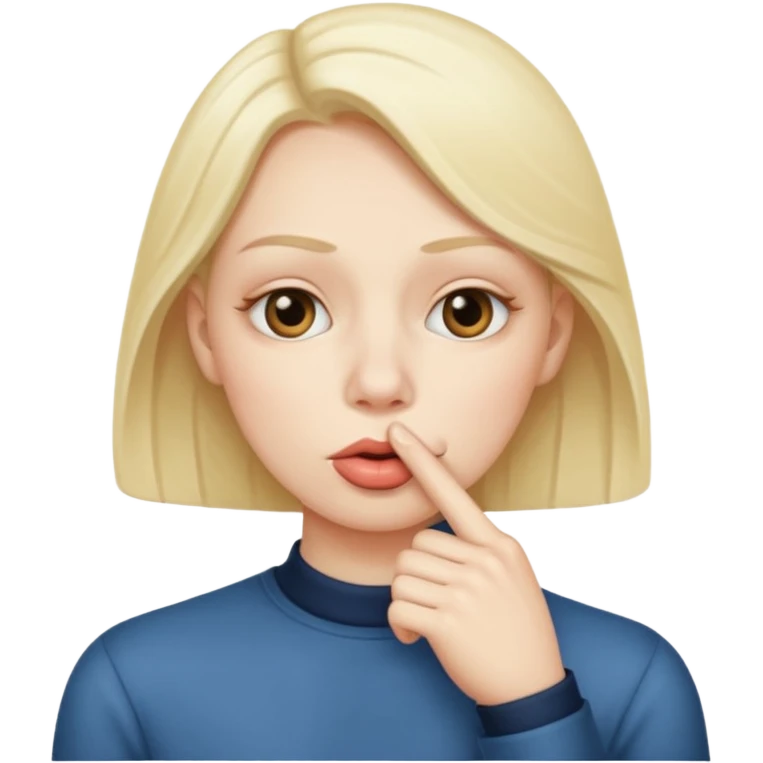 Silent face, shushing emoji