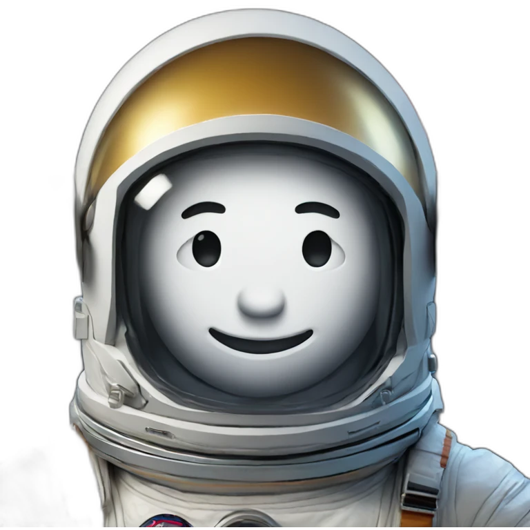 astronaut smiley face emoji