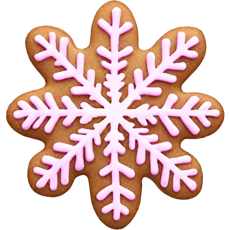 pink snowflake cookie  emoji