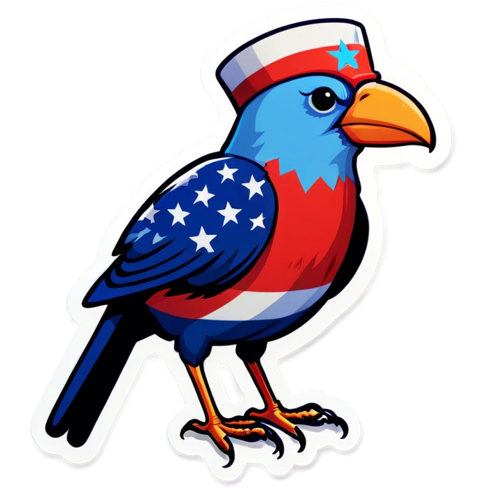 Patriotic, sick, bird  emoji