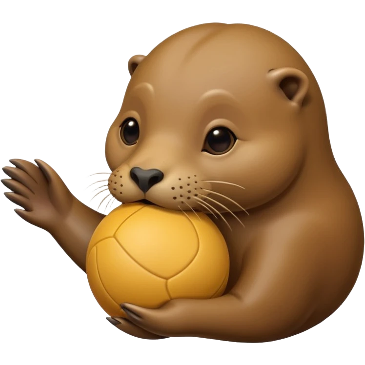 sea lion with a ball on its nose emoji