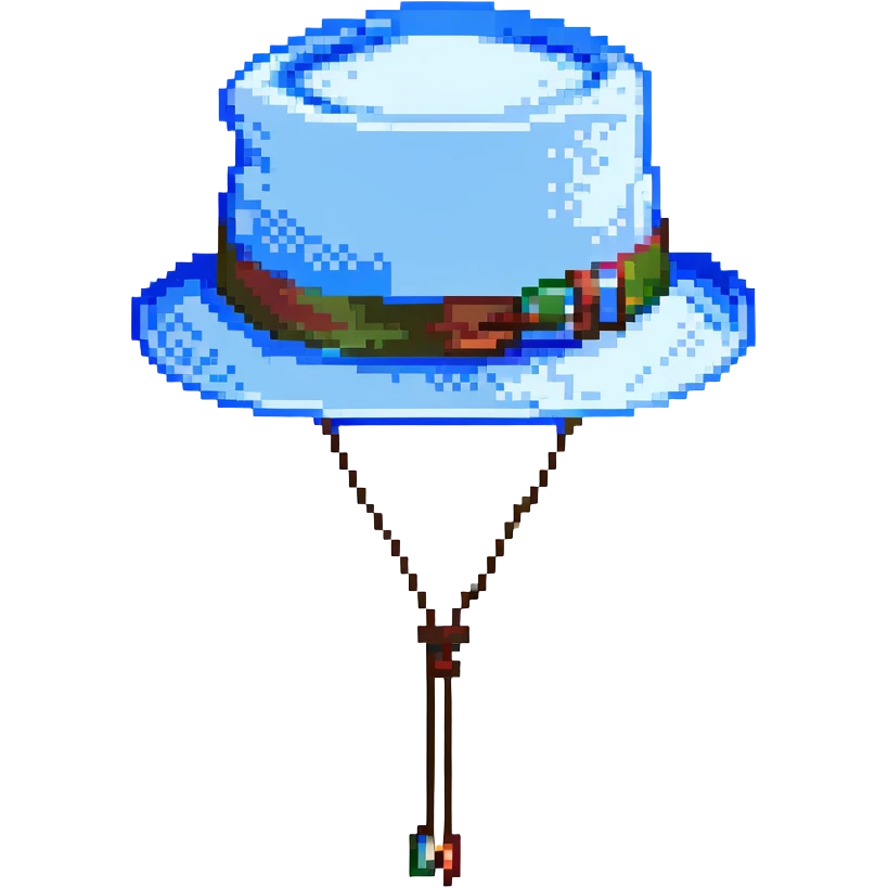 Синяя панамка со шнурком, no background emoji