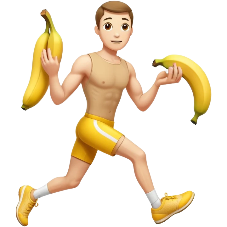 Athlete with prize in hand slipped on banana peel  emoji