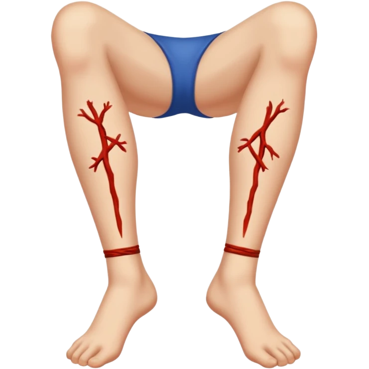 Crossed emoji legs emoji