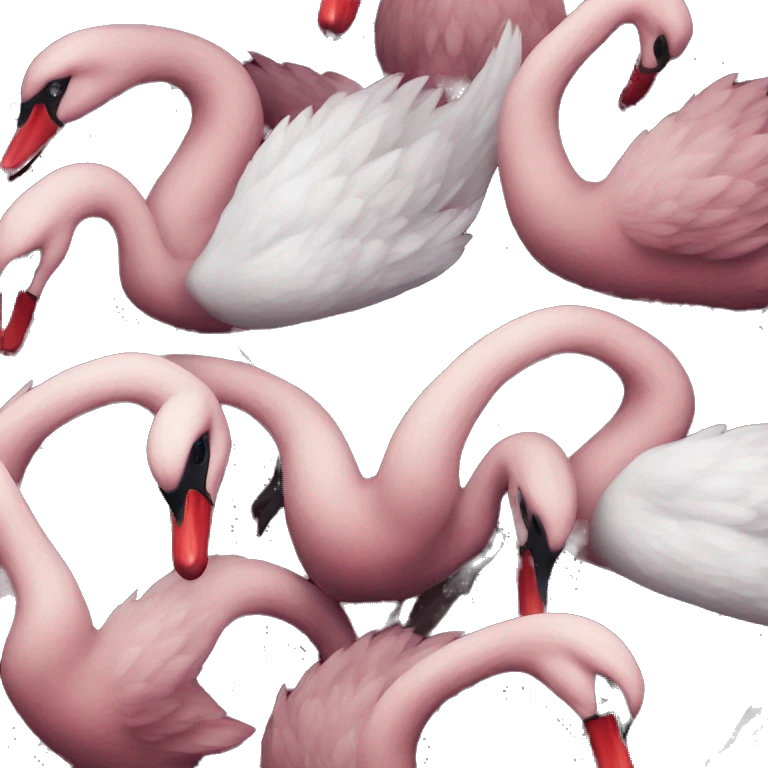 Dark velvet red aesthetic swan emoji