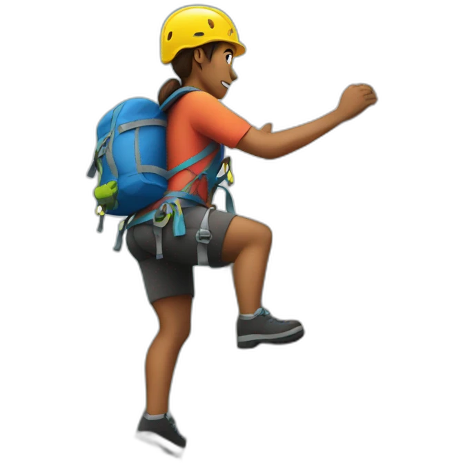 Climbing mountain emoji