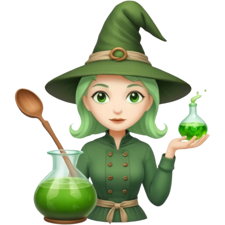 green witch cooking potion emoji