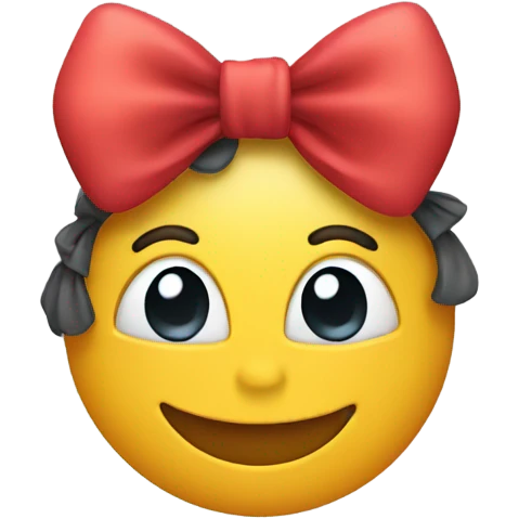 Smile with a bow emoji
