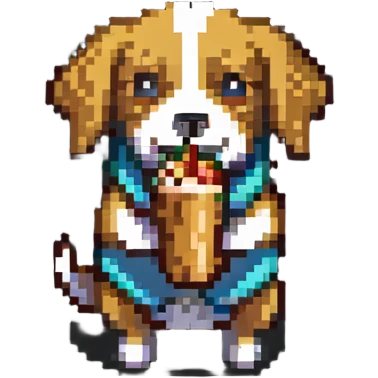 dog eating a sussy hot dog emoji