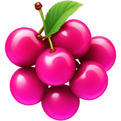 Pink disco-ball cherries  emoji