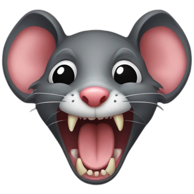 sumatran rat with vampire teeth emoji
