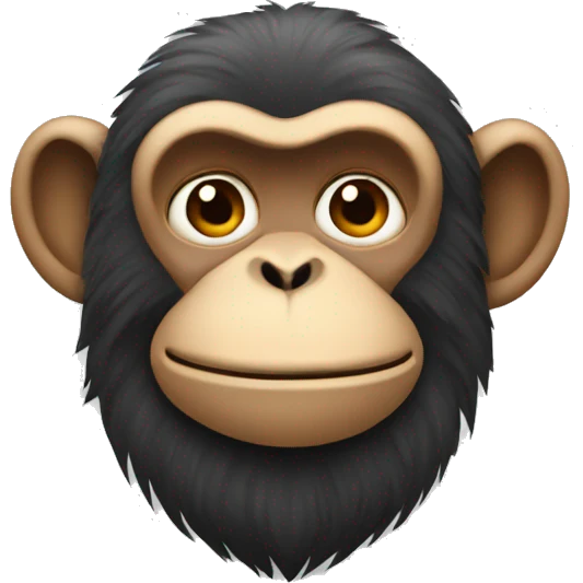 A monkey with a bushy moustache  emoji
