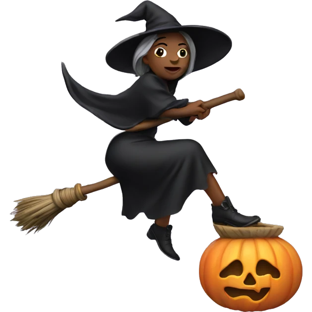 witch on broom emoji