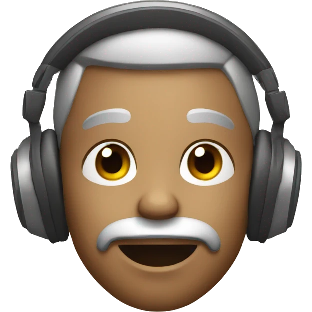 men listening to music emoji