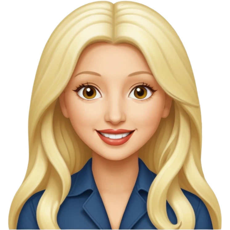 Christina Aguilera with long blonde hair emoji