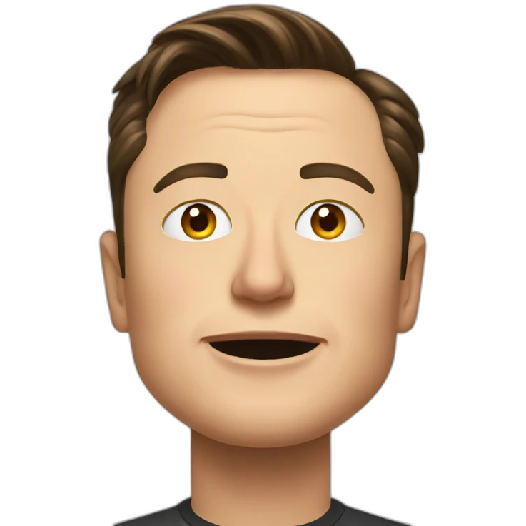 Elon Musk making a face emoji