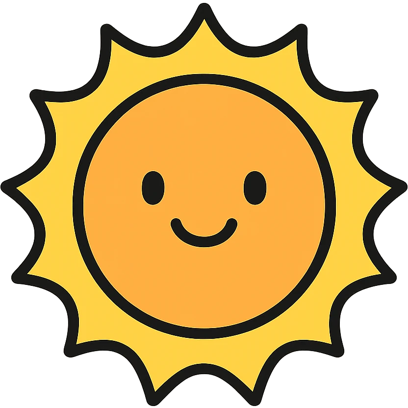color outline icon of an aura ball with a warm smile emoji