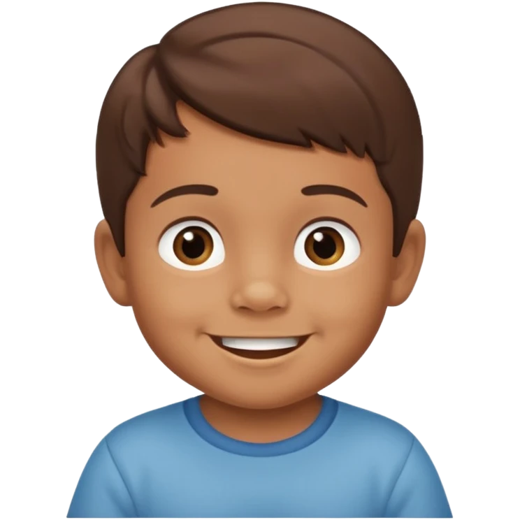 A 3 year old mexican baby boy with brown hair emoji