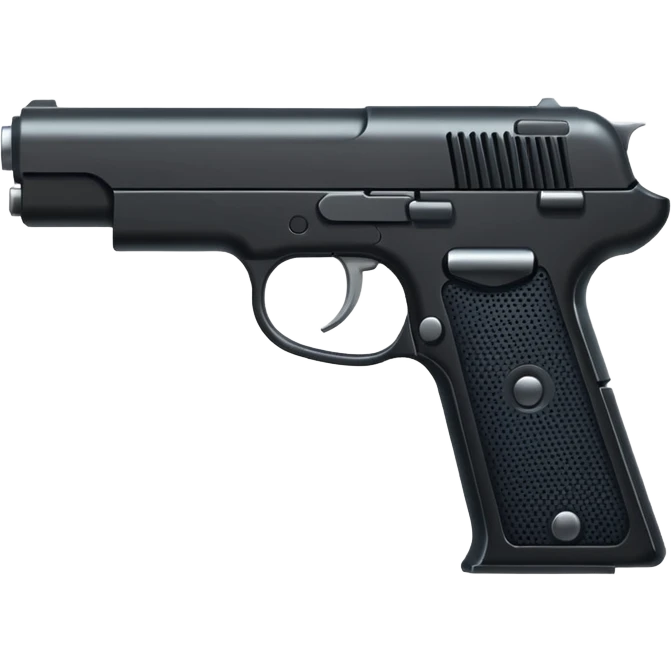 чёрный пистолет emoji