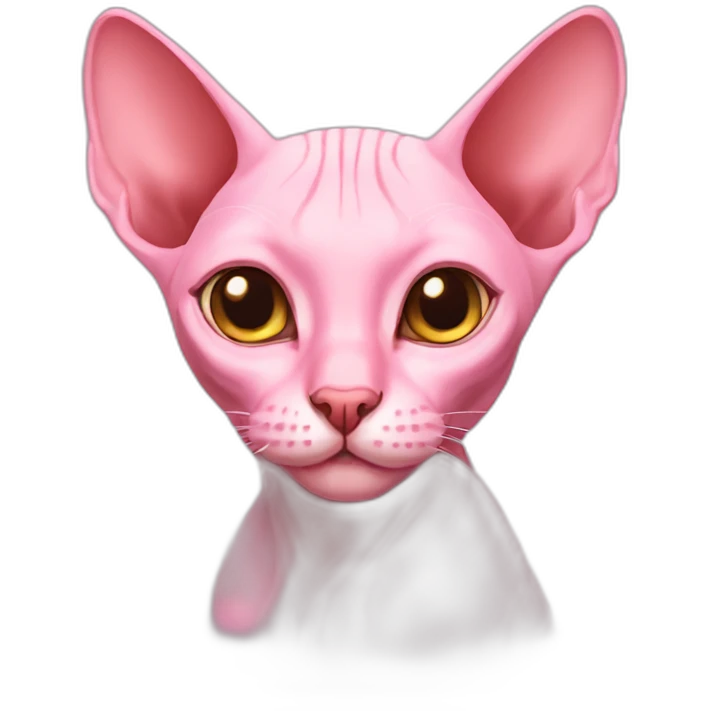 Pink sphinx cat emoji