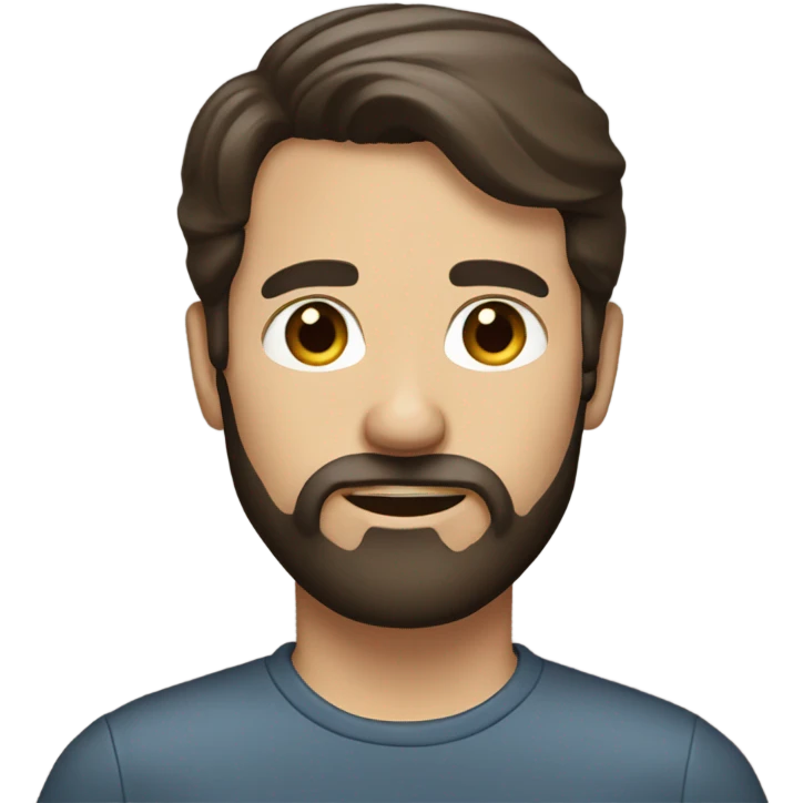 Dark brown-hair-white man-with-dark brown beard- emoji