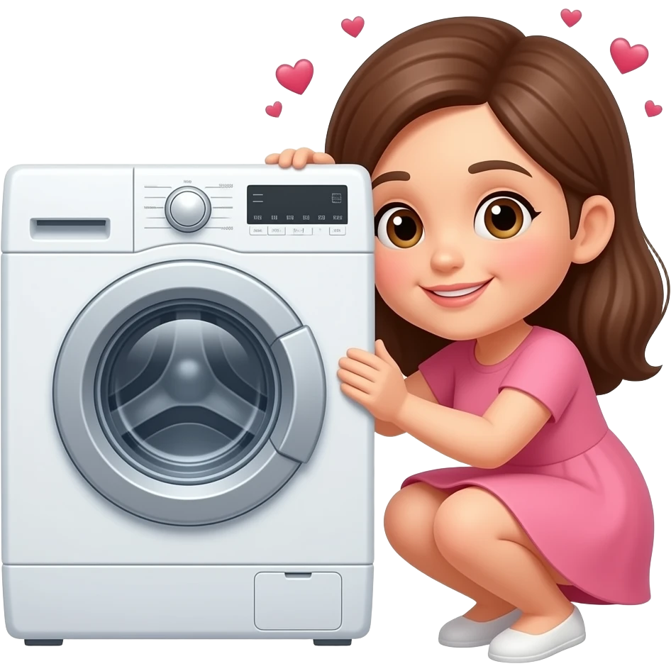 in love with new washing machine emoji