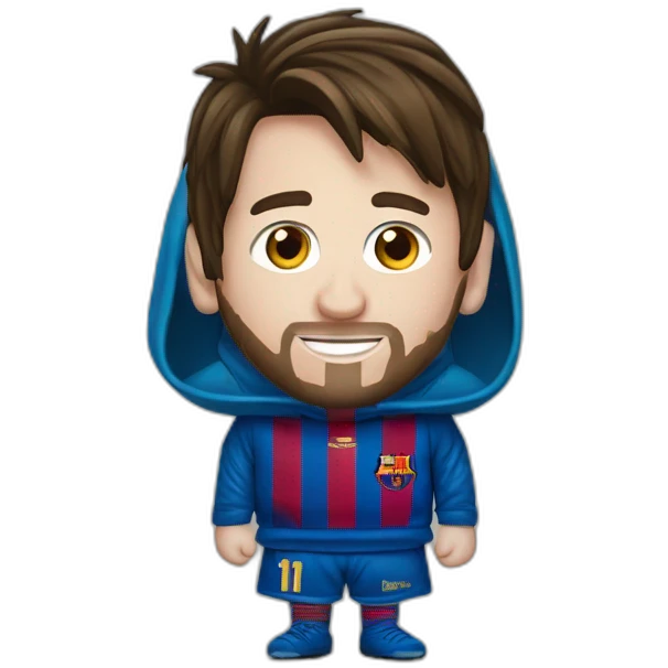 Messi avec un cagoule emoji