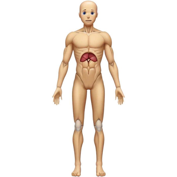 anatomical human body standing upright, full body view emoji