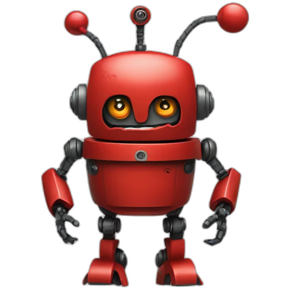 red mad robot emoji