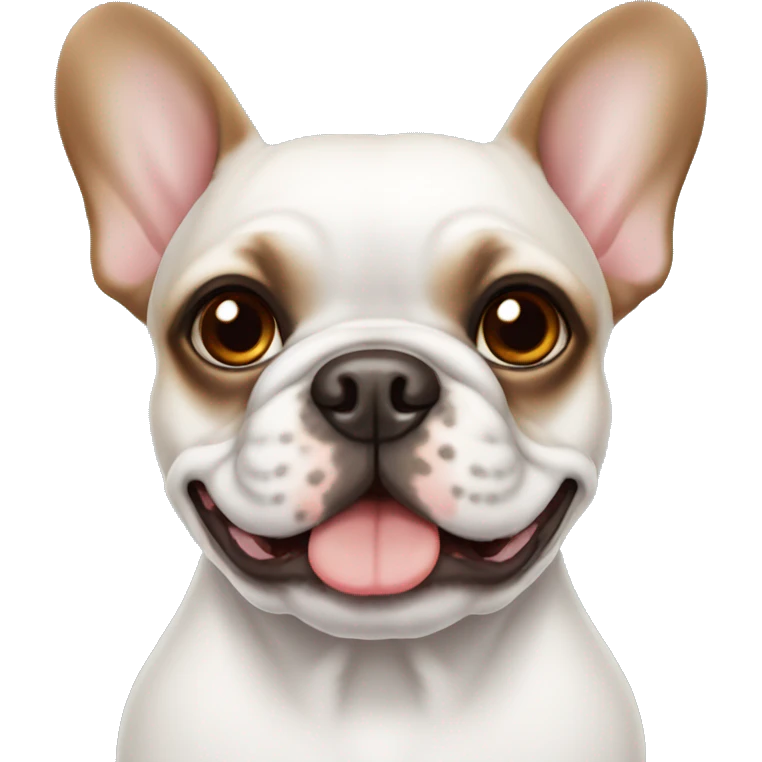 Frenchie White with a Brown eye  emoji