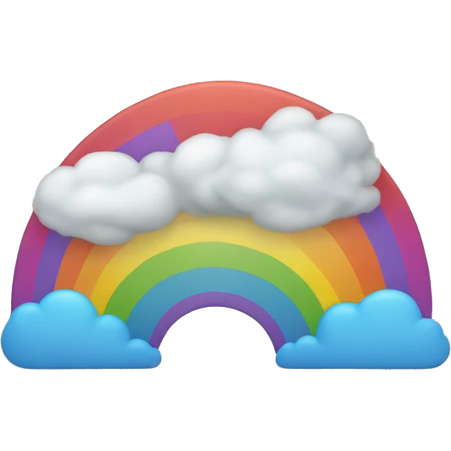 Rainbow with clouds  emoji