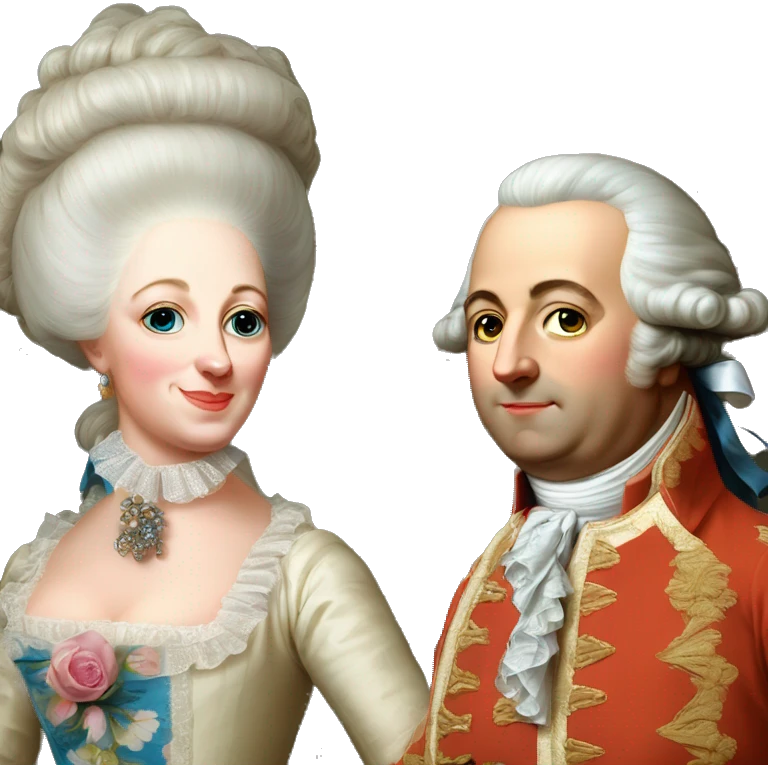 marie antoinette and Louis XVI emoji