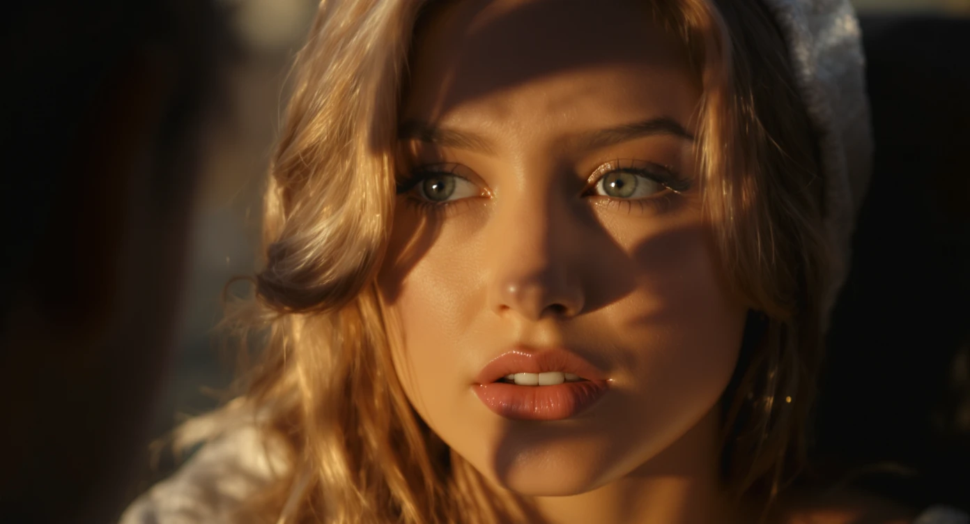 Extreme Closeup photo of a beautifull woman, cinematic light, 8K, very detailed, sharp emoji