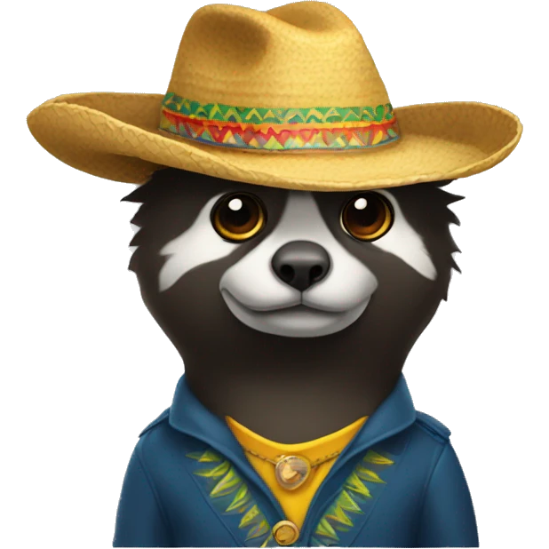 loro con sombrero emoji