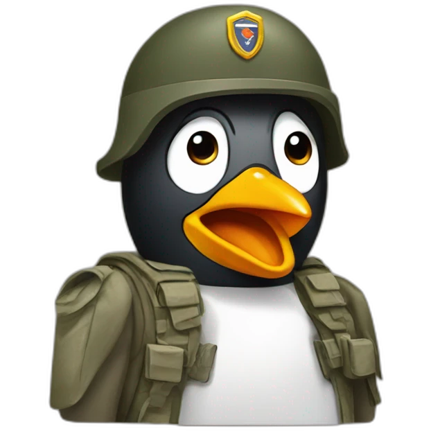 Soldier Penguin emoji