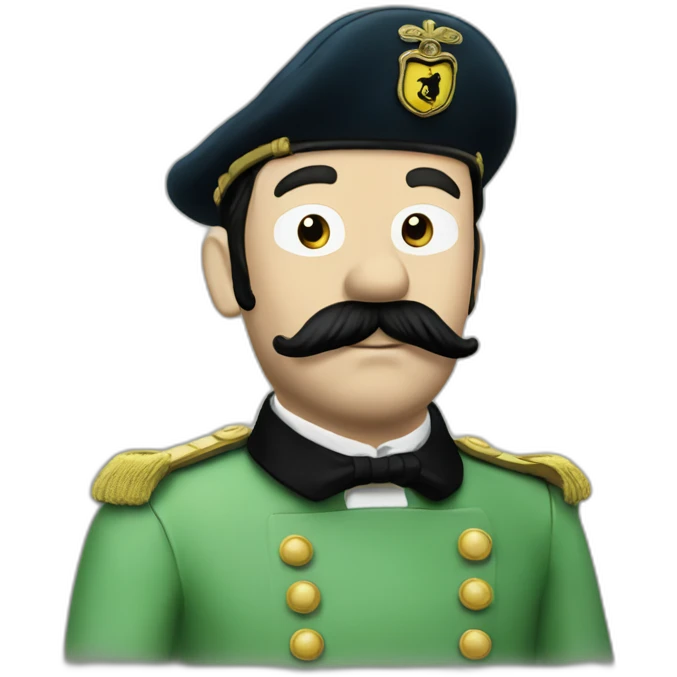 captain haddock from Tintin as if he was a frog emoji