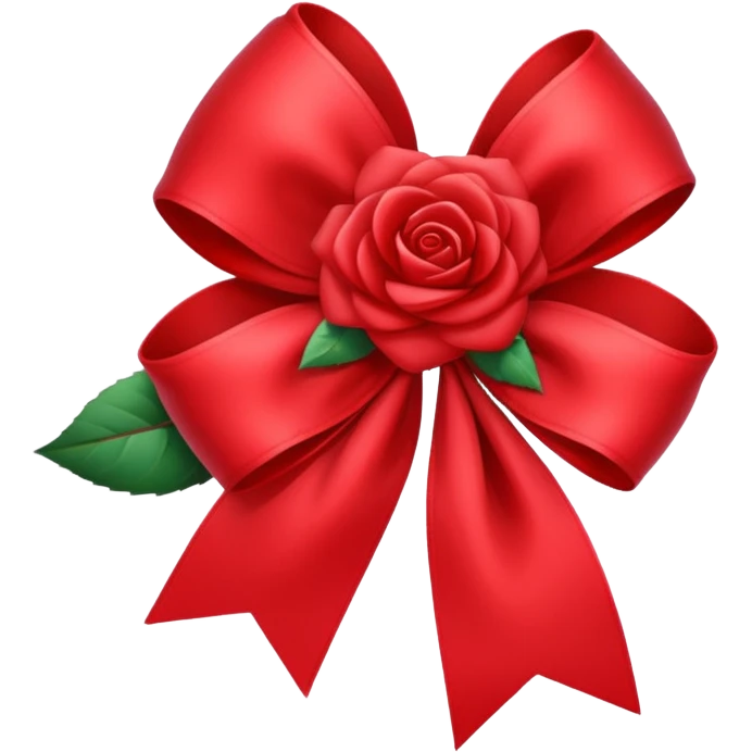 Un lazo rojo y con rosa emoji