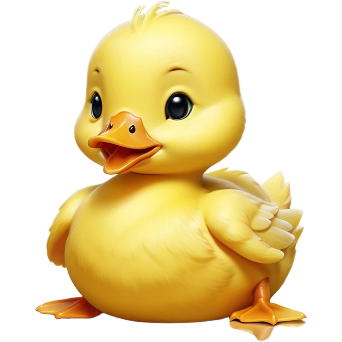 Cinematic Cute Yawning Yellow Baby Duck Portrait Emoji, Head tilted slightly with a dramatic, wide-open yawn, showcasing a soft, downy yellow coat with little drooping wings, round eyes barely open in drowsy contentment, Simplified yet irresistibly adorable features, highly detailed, glowing with a soft, cozy glow, high shine, relaxed yet expressive, stylized with a touch of whimsical charm, bright and endearing, soft glowing outline, capturing the essence of a sleepy yet affectionate duckling, so drowsy it feels like it could stretch out of the screen and curl up for a nap! emoji