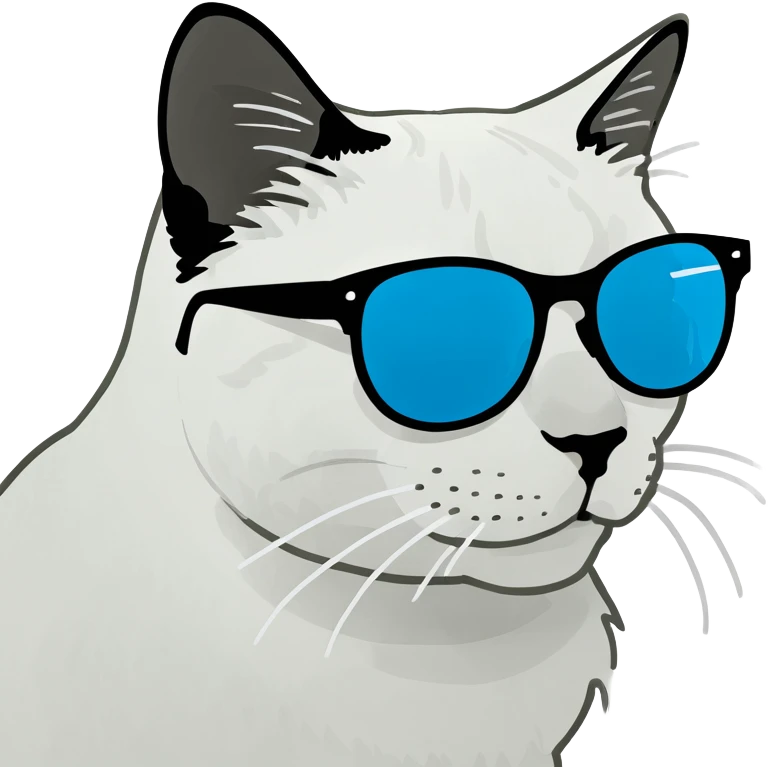 Cat with sunglasses emoji