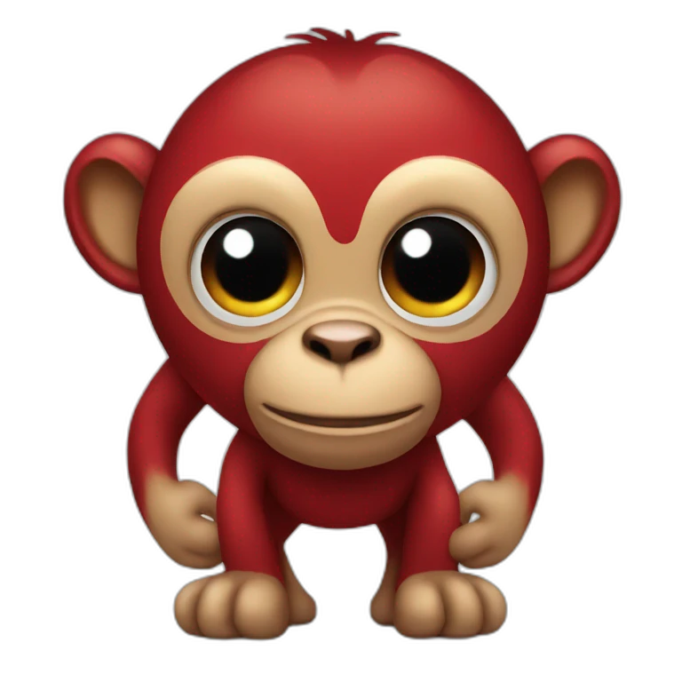big red butt monkey emoji